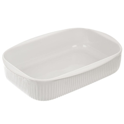 Casserole Dish Porcelain White 24x17x5 cm, 1 l