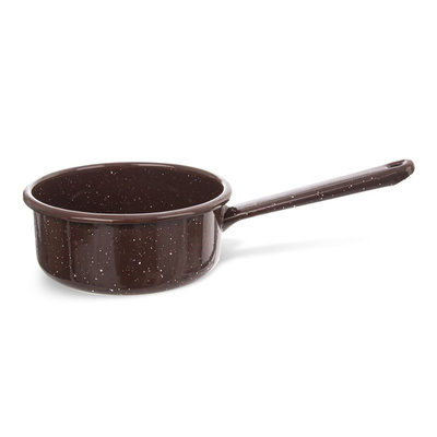 Saucepan Enamel Brown BROWN 12 cm, 600 ml