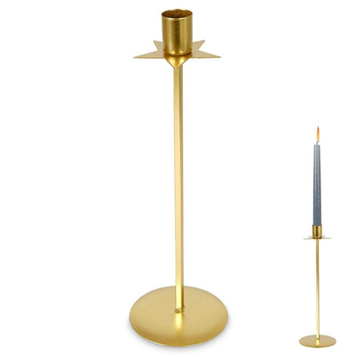 Candle Holder Metal Golden 28 cm