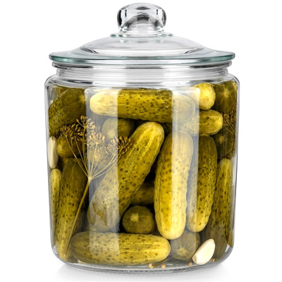 Container Glass with Lid and Gasket 4 l