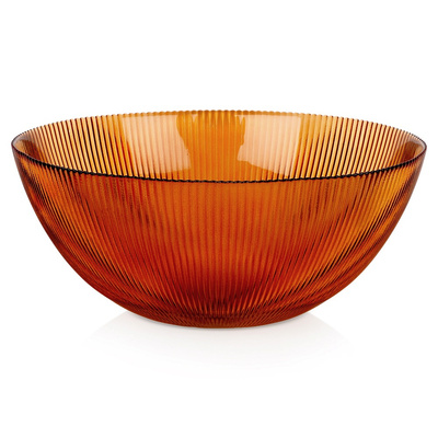 Serving Bowl Glass Amber 28 cm, 4 l