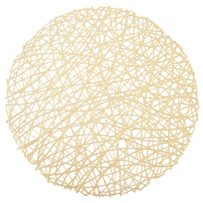 Podkładka na stół gumowa złota okrągła 39 cm