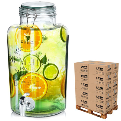 Dispenser with Tap Glass 8 l (pallet of 64 pcs)