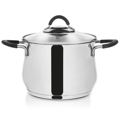 Pot Steel with Glass Lid DALIE 18 cm, 3.5 l