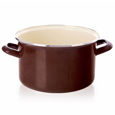 Enamel Pot BROWN 20 cm, 3 l