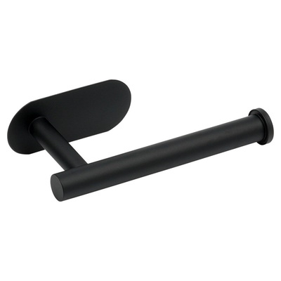 Black steel toilet paper holder