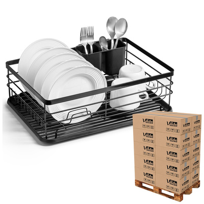 Dish Drainer Rack Black 43x32x14.5 cm (pallet of 48 pcs)