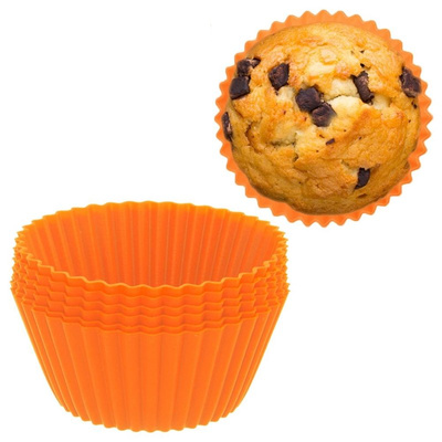 Muffin Cases Silicone Orange SILLINIE 5,5 cm 6 pcs