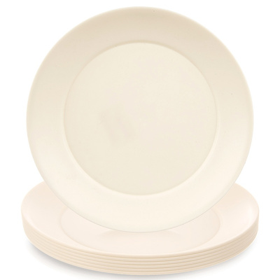 Talerze deserowe plastikowe kremowe SANDY 20,5 cm 6 szt.