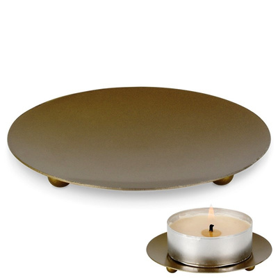 Candle Coaster Metal Gold 8.5 cm