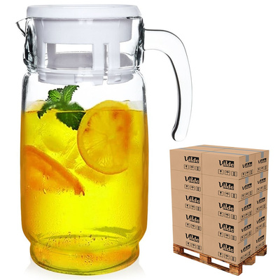 Dzbanek szklany z pokrywką 2 l (paleta 192 szt.)