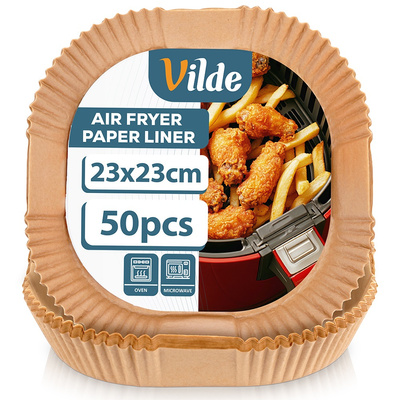 Air Fryer Liners Oil Free Paper Square 23x23 cm 50 pcs