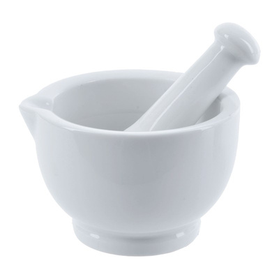 Pestle and Mortar Ceramic White