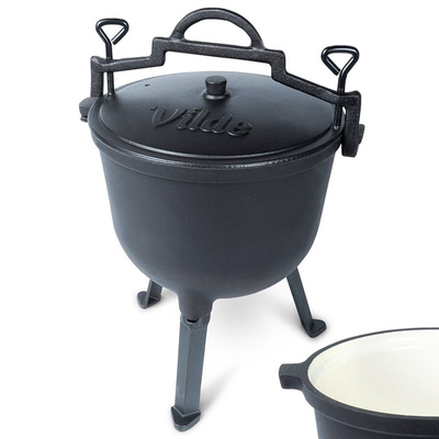 Cauldron Cast Iron Enamel on Legs with Lid CAST LINE 10 l