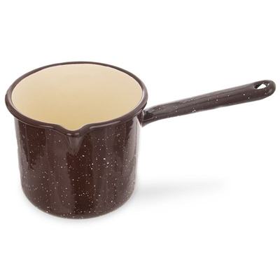Saucepan Enamel Brown BROWN 12 cm, 1.2 l