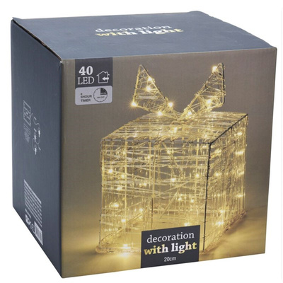 Lighted Gift Box 40 LED 19 cm