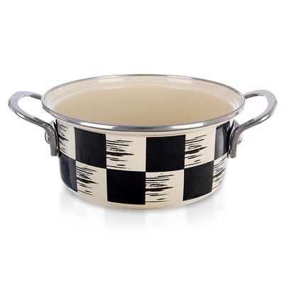 Pot Enamel CHECKERBOARD 18 cm, 1.5 l