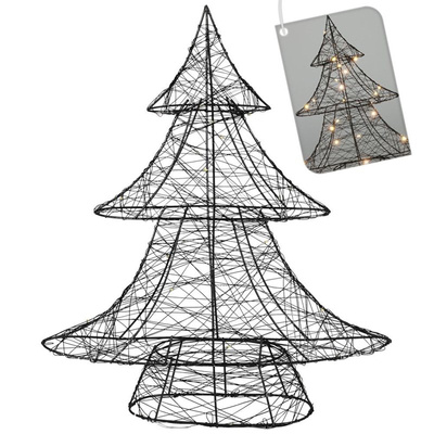 Luminous Christmas Tree Black 30 LED 40 cm