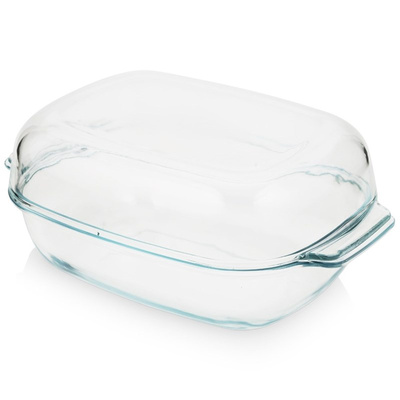 Casserole Dish Glass with Lid ARIZONA 34,5x22,5x15 cm, 5,7 l