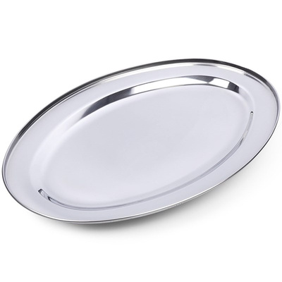 Serving Tray Steel Oval 44x29 cm