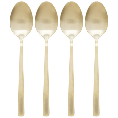 Teaspoons Steel Golden 4 pcs