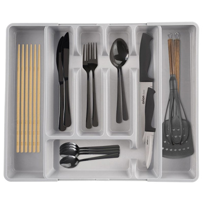 Cutlery Drawer Organiser Gray 36.5x27.5 cm