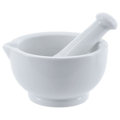 Pestle and Mortar Ceramic White