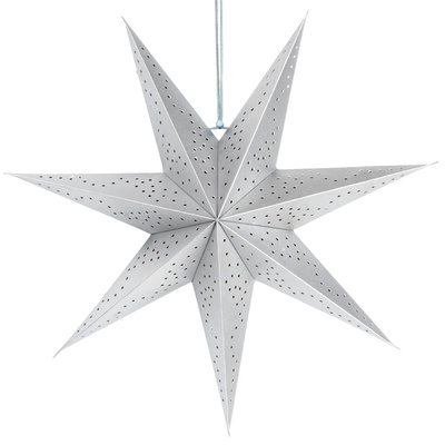 Decorative Star Paper Slotted Silver 45 cm
