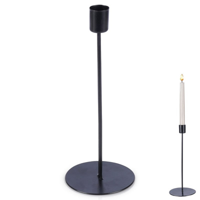 Candle Holder Metal Black 25.5 cm