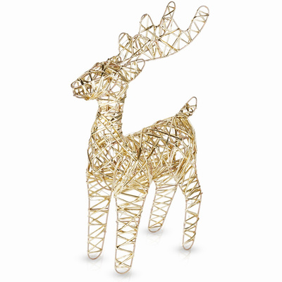 Lighted Deer Golden 25 LED 34 cm