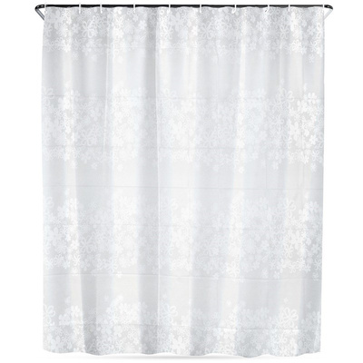 Waterproof shower curtain with hooks 180x180 cm