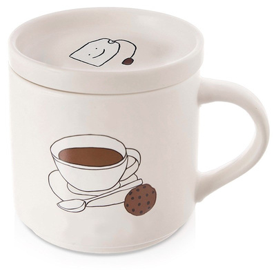 Mug with Lid Porcelain 420 ml