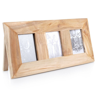 Photo Frame Wooden for 3 Photos 55x28 cm