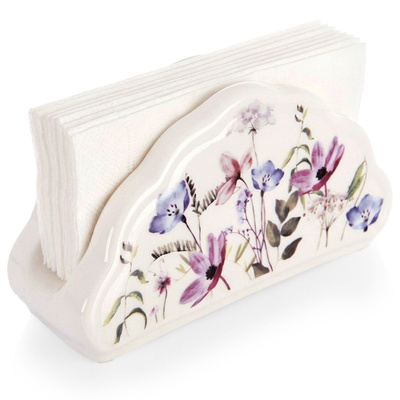 Serwetnik porcelanowy kwiaty LOUKA 13x4,5x7 cm