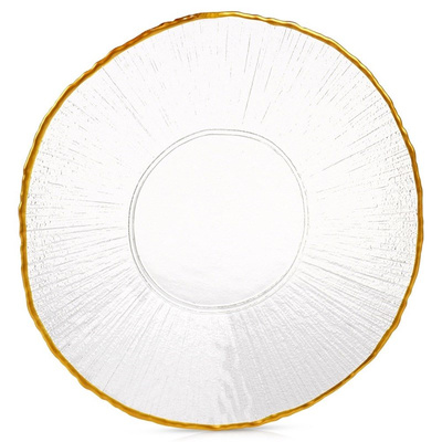 Dessert Plate Glass Golden 21 cm