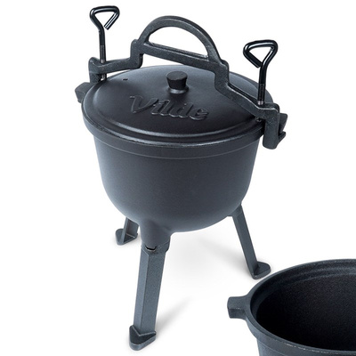 Cauldron Cast Iron on Legs with Lid CAST LINE 4 l