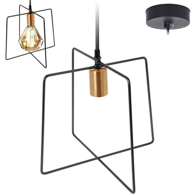 Pendant Light Metal Black Gold