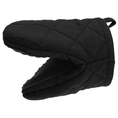 Oven Glove Cotton Black with Magnet 15 cm