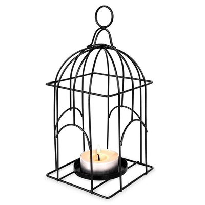 Candle Lantern Metal Black 25 cm