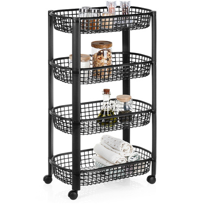 Storage Trolley 4-Level 46.5x26x79 cm
