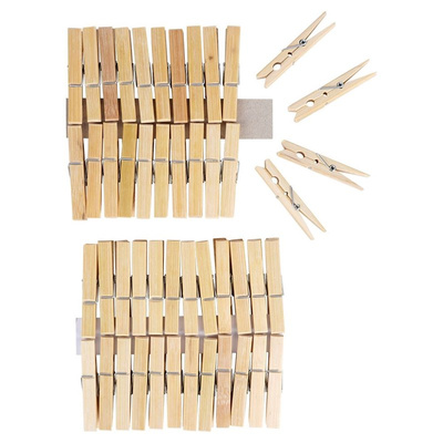 Clothes Pegs Bamboo 48 pcs