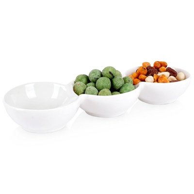 Snack Bowls Porcelain White Triple 23,5 cm