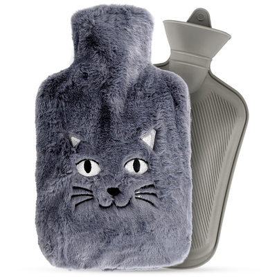 Termofor w pokrowcu szary kot 1,8 l