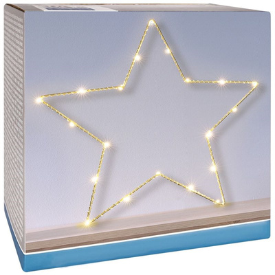 Lighted Star Gold 20 LED 29,5 cm