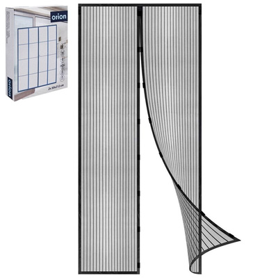 Magnetic Fly Screen Door Black with Magnet 212x100 cm