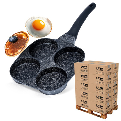 Egg Pan Granite 4 Holes BLACK LINE 19 cm (pallet of 360 pcs)