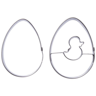 Wykrawacz do ciastek stalowy jajko 5,5 cm 2 szt.