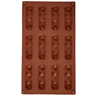 Forma do ciastek i pralin silikonowa brązowa 29,5x17x1,5 cm