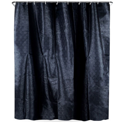 Shower Curtain Navy Blue 180x180 cm