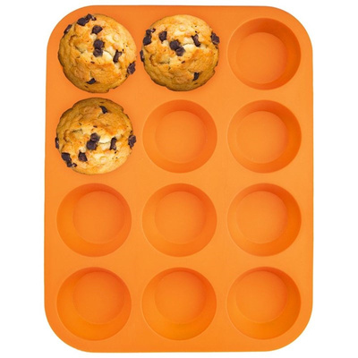 Muffin Tray Silicone Orange SILLINIE